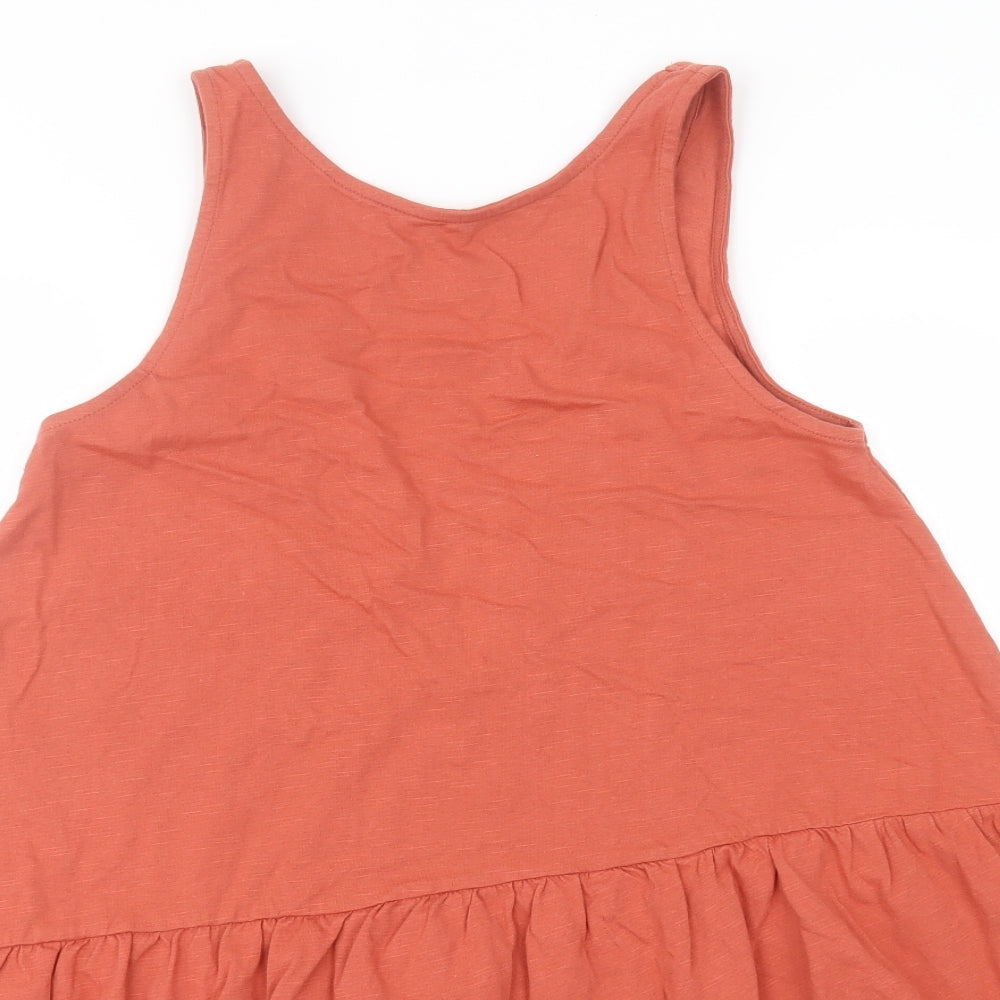 ASOS Womens Red  Cotton A-Line  Size 10  Round Neck