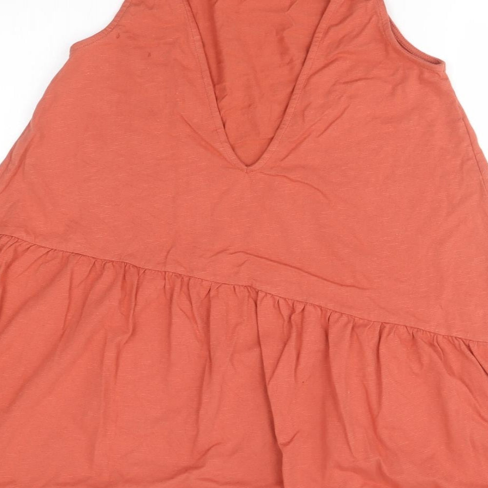 ASOS Womens Red  Cotton A-Line  Size 10  Round Neck