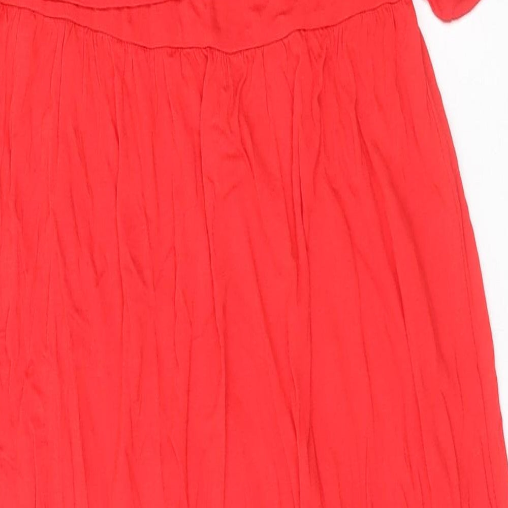 Primark Womens Red  Viscose A-Line  Size 14  V-Neck