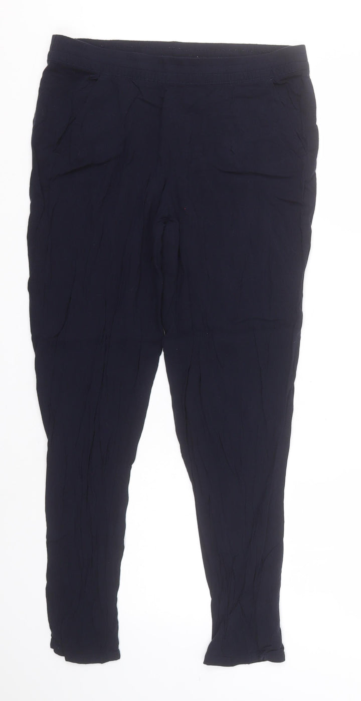 Divided Womens Blue  Viscose Trousers  Size 6 L24 in Regular