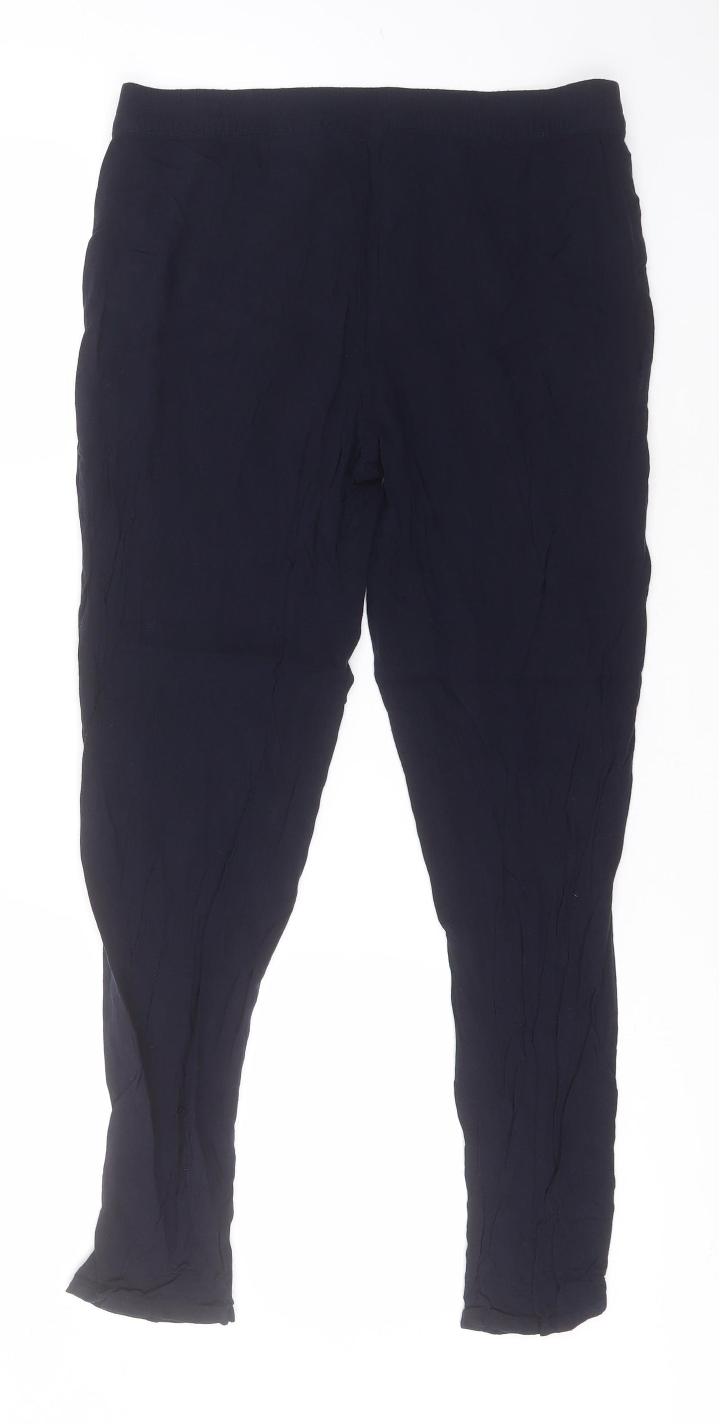 Divided Womens Blue  Viscose Trousers  Size 6 L24 in Regular