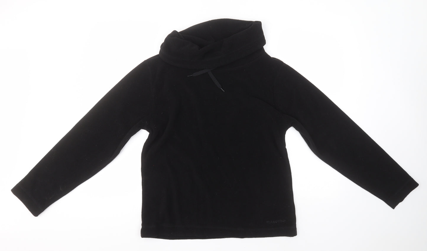Campri Womens Black Roll Neck  Polyester Pullover Jumper Size 10