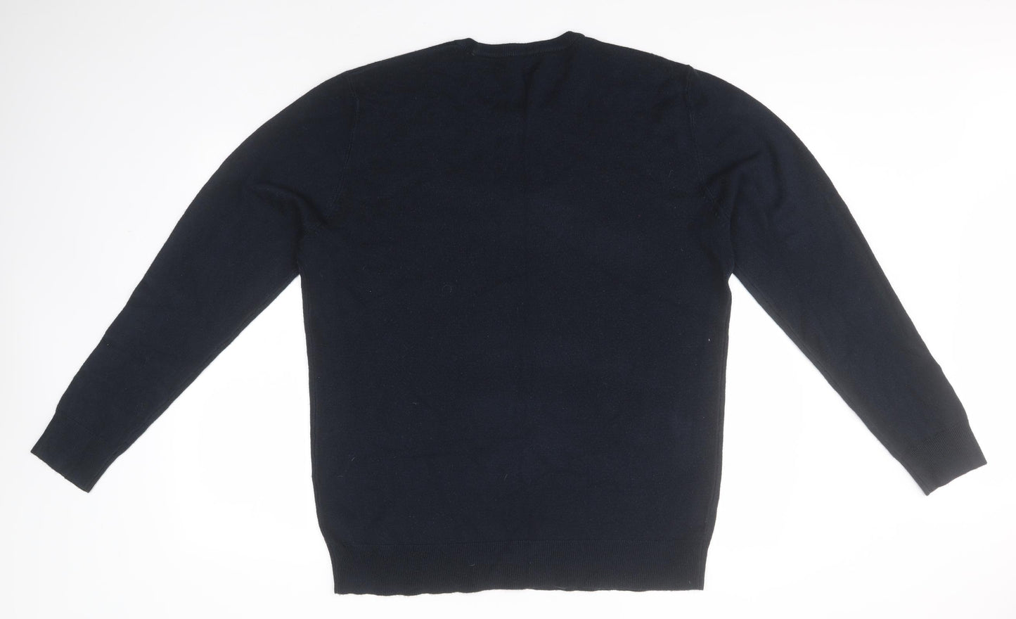 Primark Mens Blue Round Neck  Acrylic Pullover Jumper Size XL