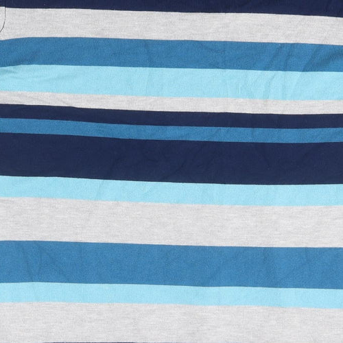 Capsule Womens Blue Round Neck Striped Viscose Pullover Jumper Size 12