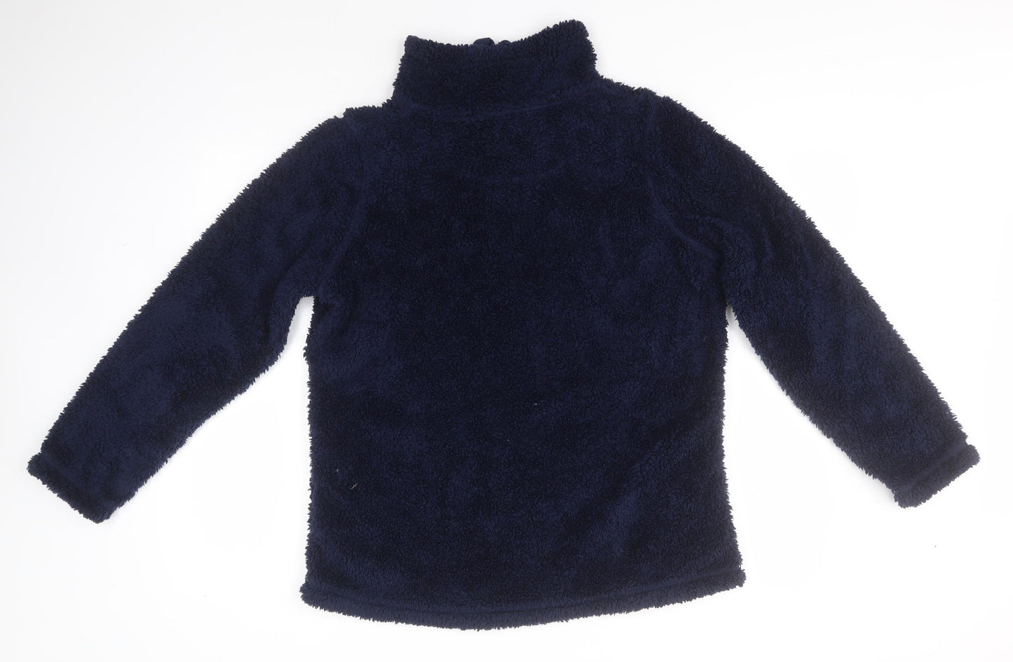 TU Womens Blue High Neck  Polyester Pullover Jumper Size 16