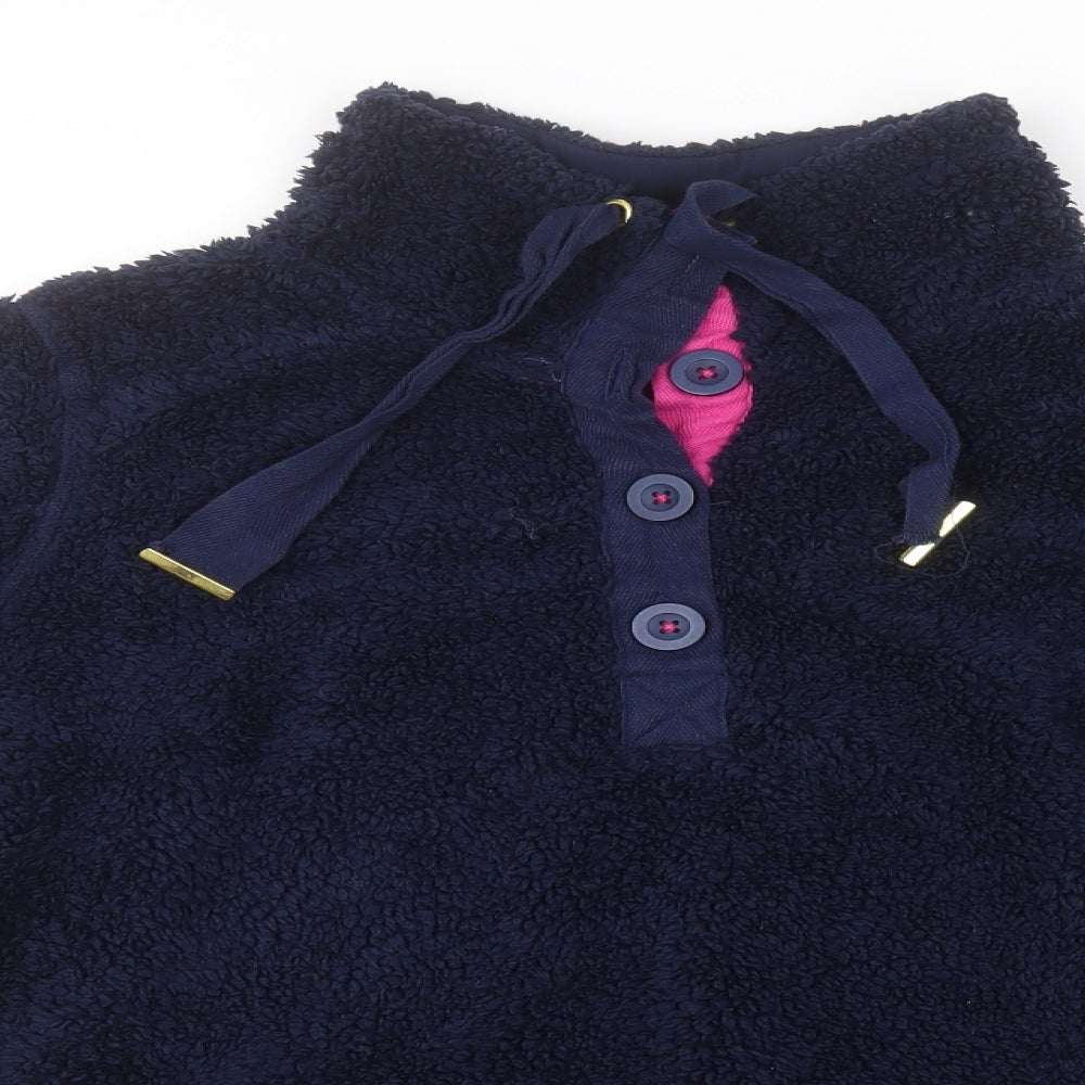 TU Womens Blue High Neck  Polyester Pullover Jumper Size 16