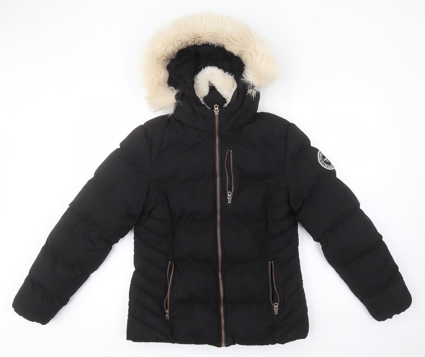 SoulCal&Co Womens Black   Parka Jacket Size 8