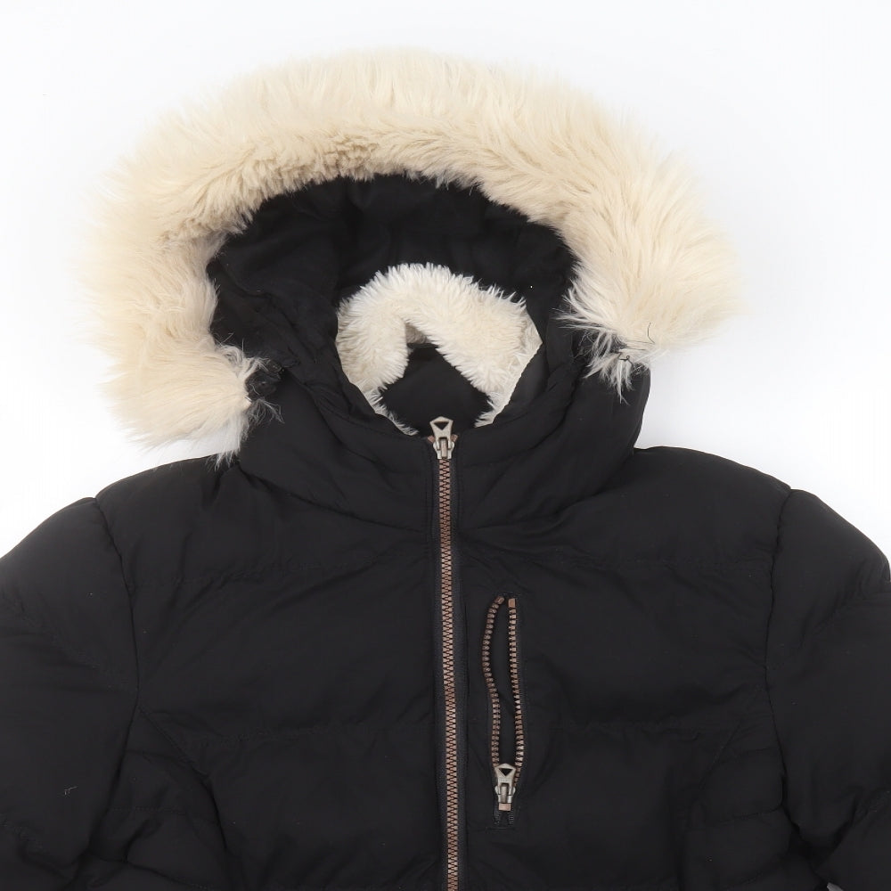 SoulCal&Co Womens Black   Parka Jacket Size 8