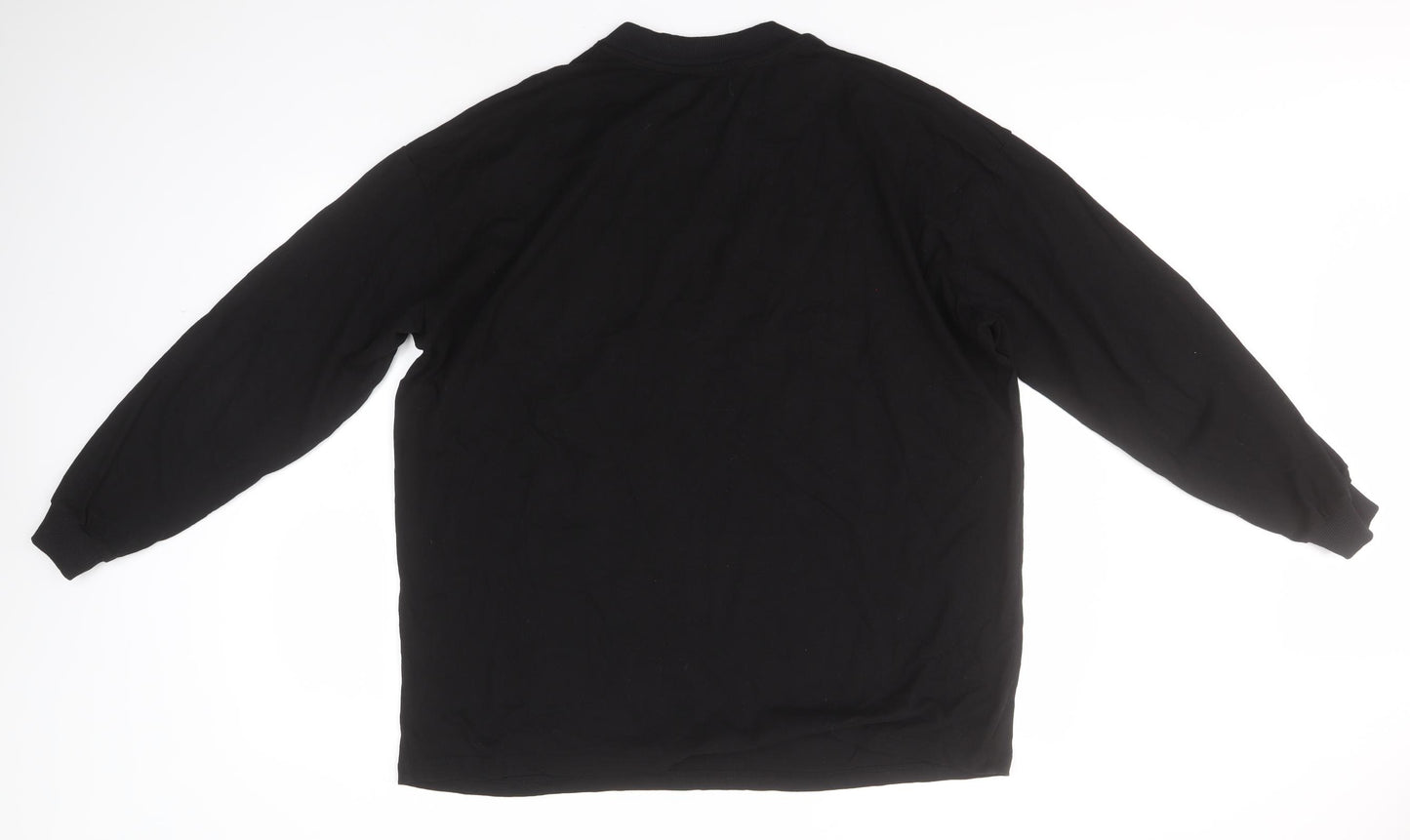 Boohoo Mens Black Round Neck  Cotton Pullover Jumper Size M   - Limited Edition