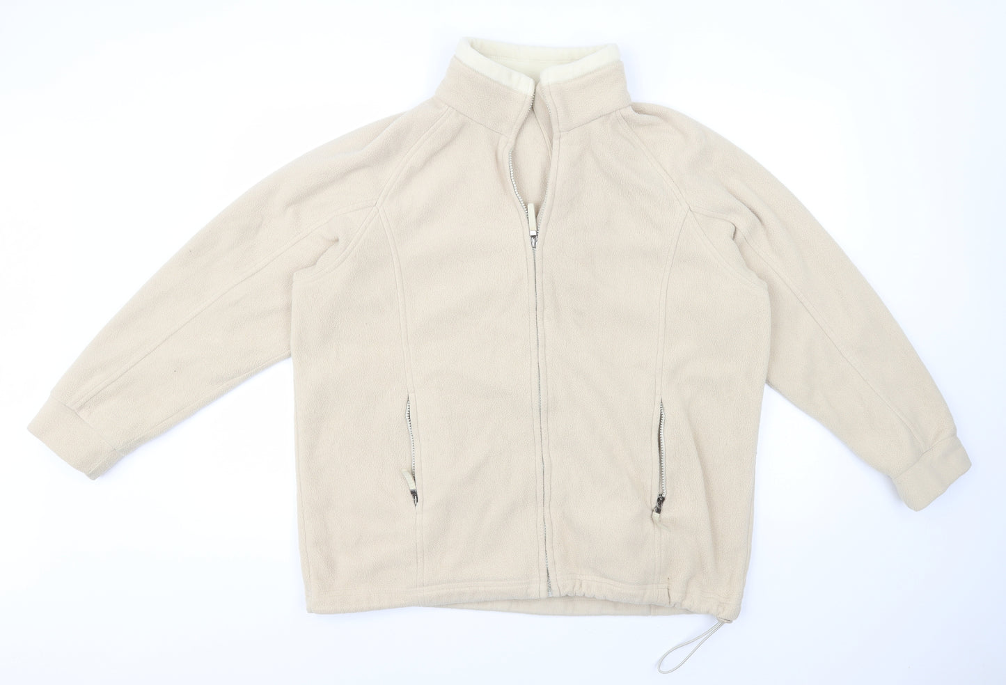 Marks and Spencer Womens Beige High Neck  Polyester Pullover Jumper Size 16