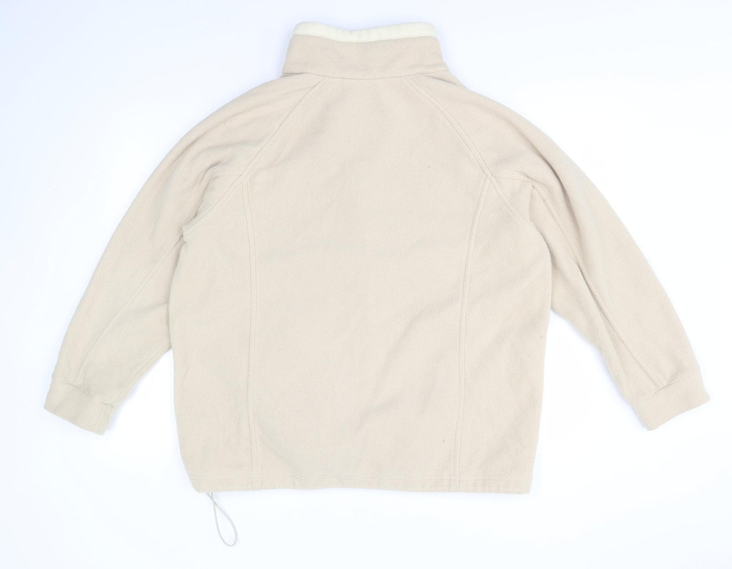Marks and Spencer Womens Beige High Neck  Polyester Pullover Jumper Size 16
