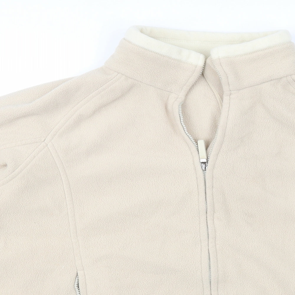 Marks and Spencer Womens Beige High Neck  Polyester Pullover Jumper Size 16
