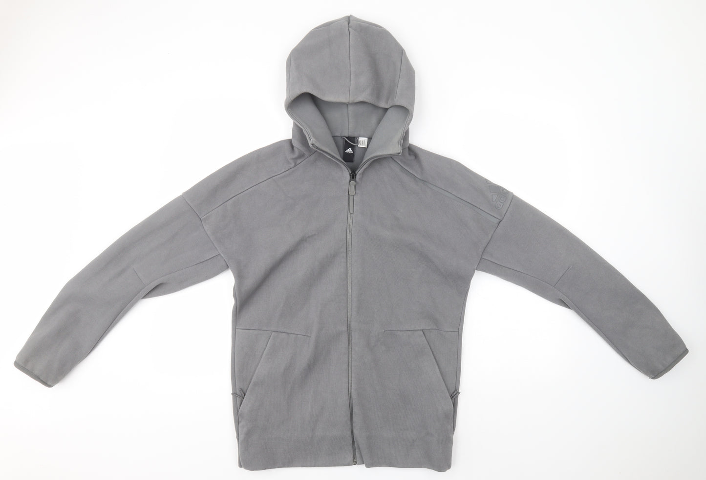 adidas Mens Grey   Full Zip Hoodie
