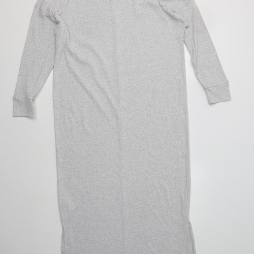 Boohoo Womens Grey  Polyester Maxi  Size 8  Roll Neck