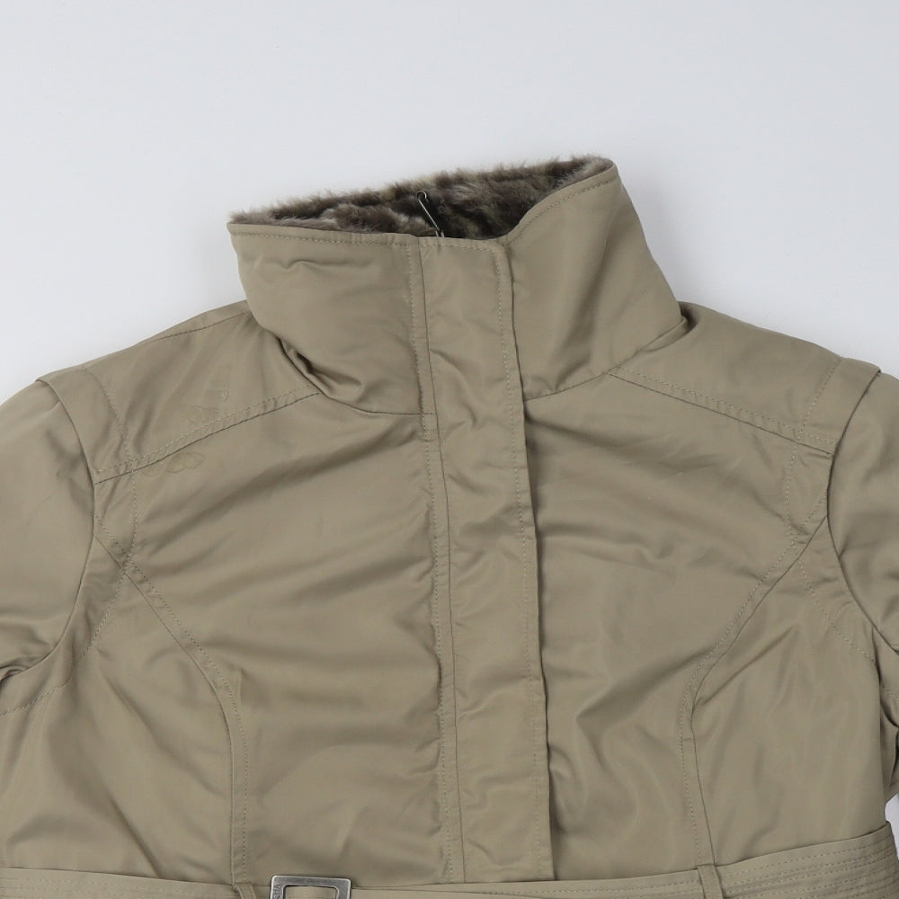 RJR.John Rocha Womens Beige   Jacket  Size 10  Zip - Fluffy Lining