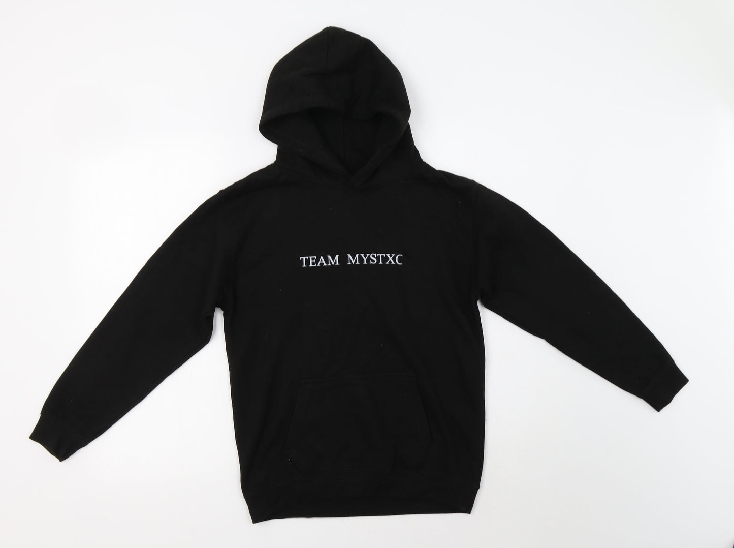 Awdis Girls Black  Cotton Pullover Hoodie Size 12-13 Years