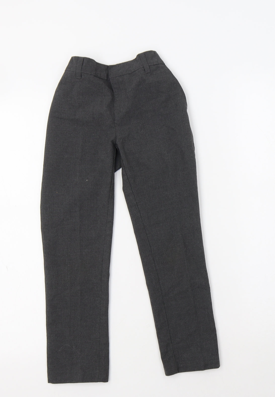 M&S Boys Grey  Polyester Dress Pants Trousers Size 7-8 Years  Regular  - School Wear