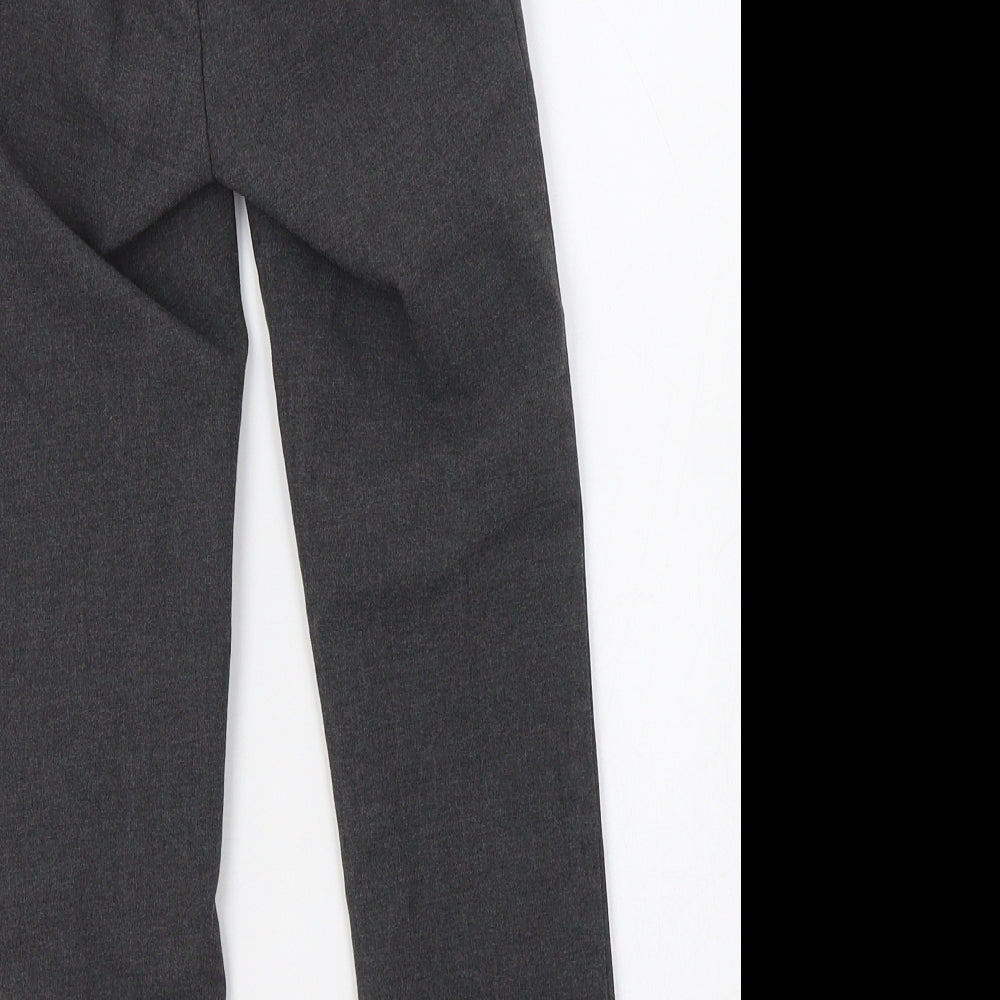 M&S Boys Grey  Polyester Dress Pants Trousers Size 7-8 Years  Regular  - School Wear