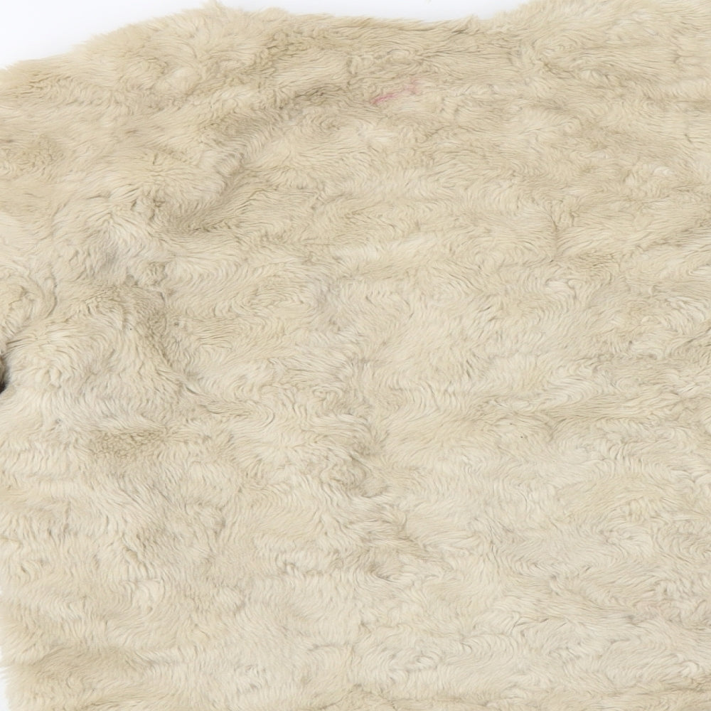 Dorothy Perkins Womens Beige   Jacket  Size 6  Zip - Faux Fur