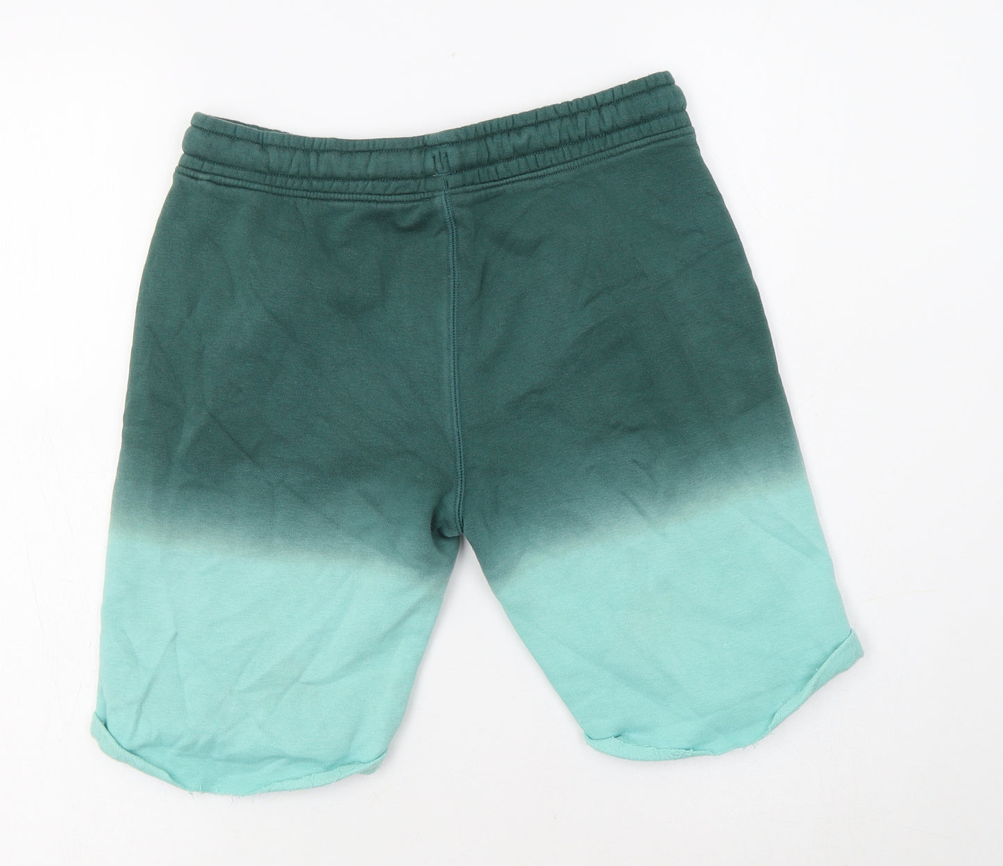 Nutmeg Boys Green Batik Cotton Sweat Shorts Size 11-12 Years  Regular Drawstring