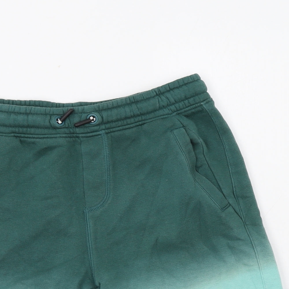 Nutmeg Boys Green Batik Cotton Sweat Shorts Size 11-12 Years  Regular Drawstring
