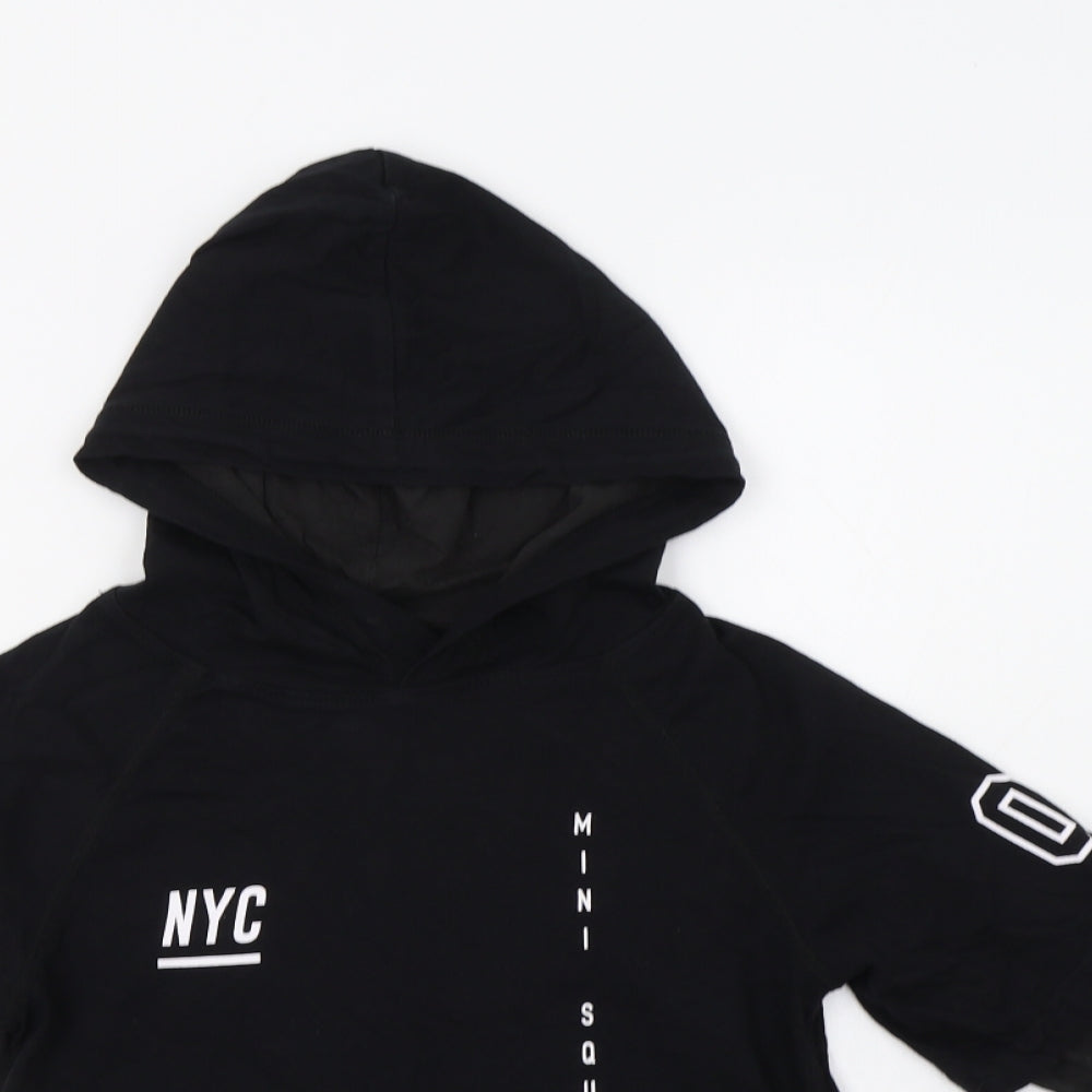 H&M Boys Black  Cotton Pullover Hoodie Size 9-10 Years