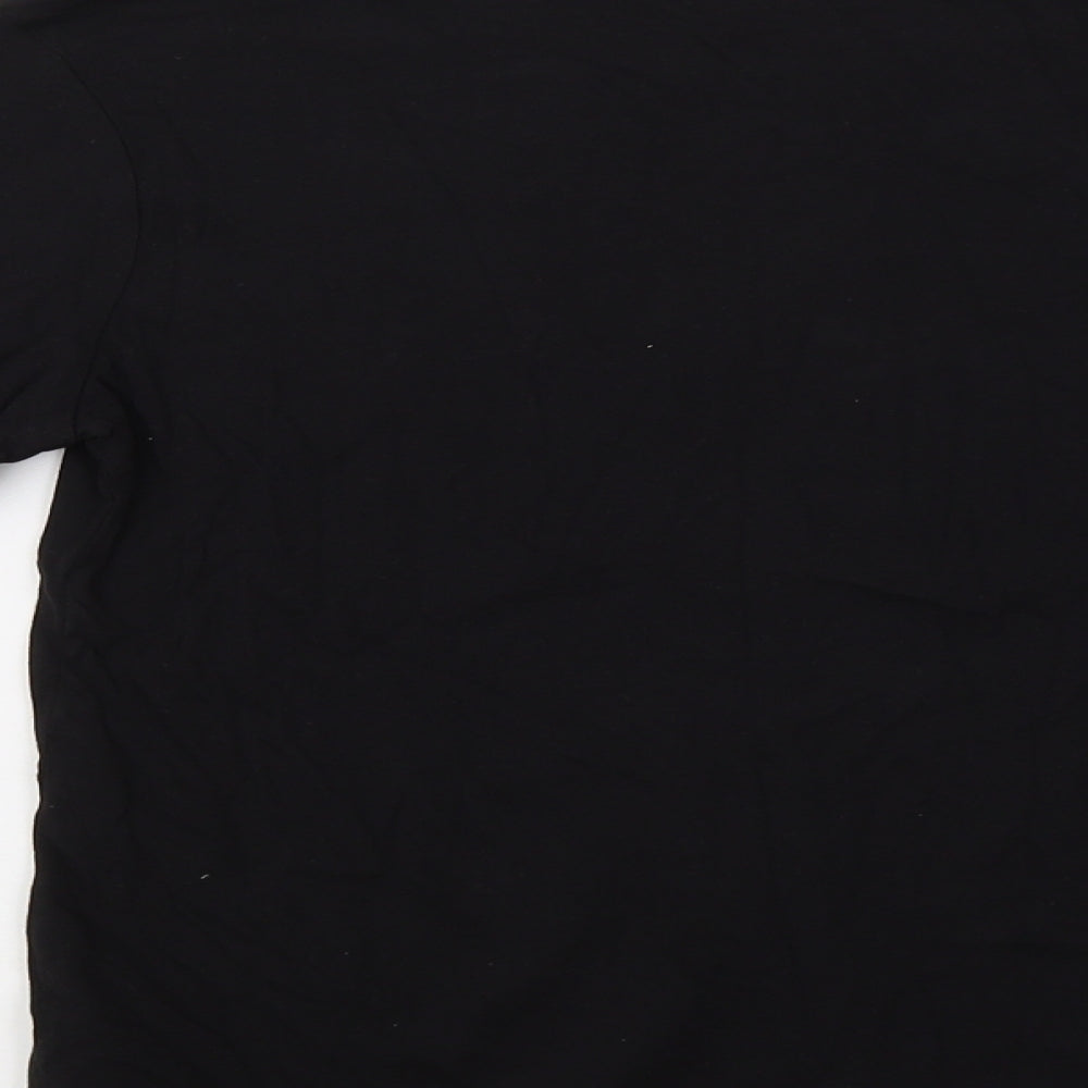 H&M Boys Black  Cotton Basic T-Shirt Size 11 Years Crew Neck