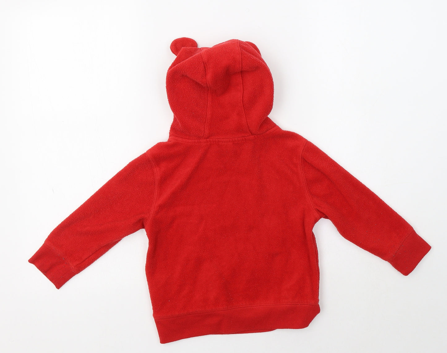 Gap Girls Red  Polyester Pullover Hoodie Size 4 Years   - Bear Hood