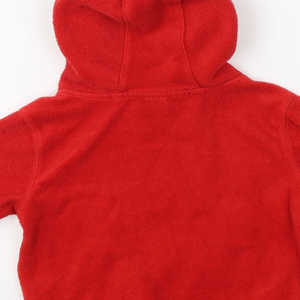 Gap Girls Red  Polyester Pullover Hoodie Size 4 Years   - Bear Hood