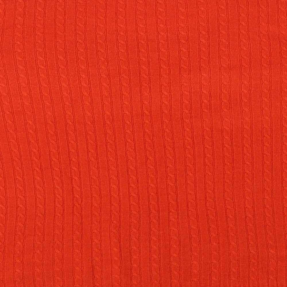 TU Womens Red Crew Neck  Acrylic Pullover Jumper Size 22