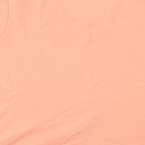 BM Womens Orange  Cotton Basic Blouse Size XL V-Neck