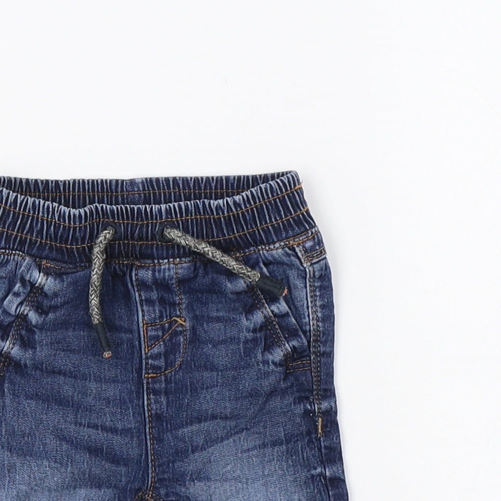NEXT Baby Blue  Cotton Jogger Jeans Size 0-3 Months  Drawstring