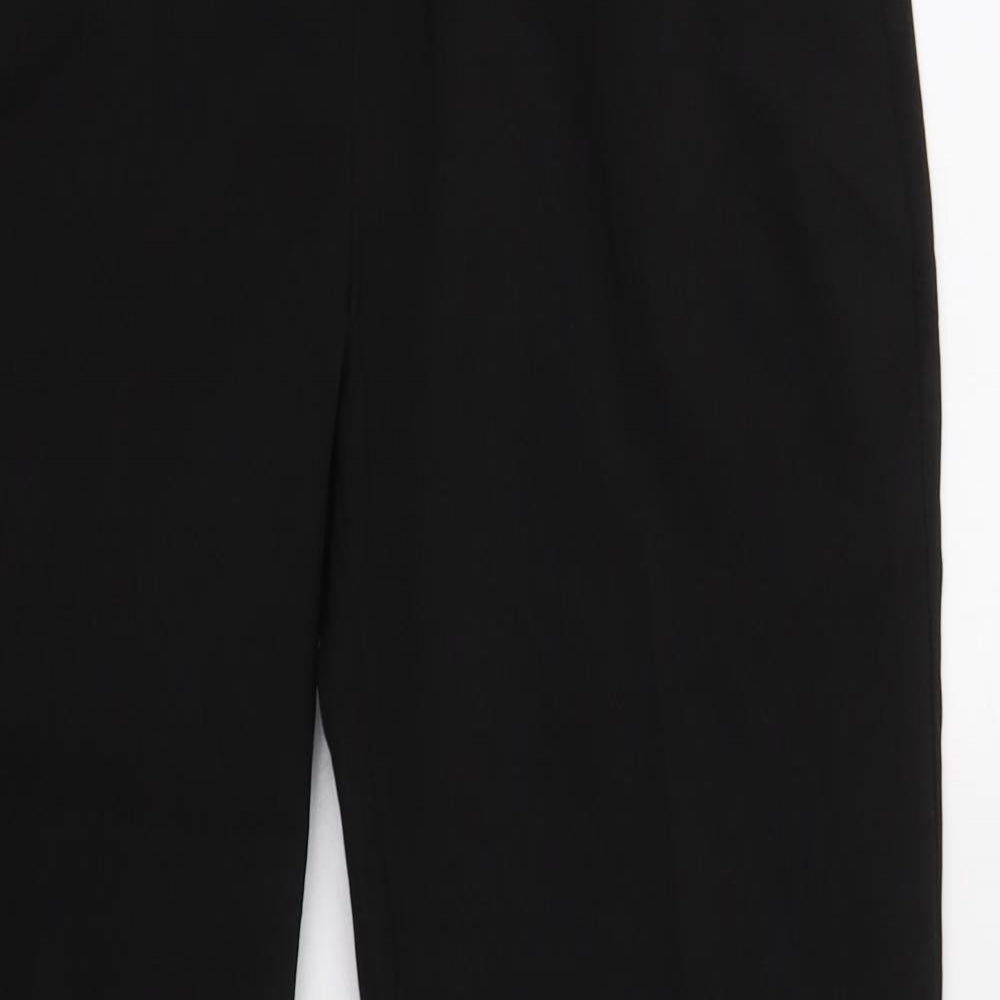 Select Womens Black  Polyester Dress Pants Trousers Size 10 L29 in Regular Hook & Loop