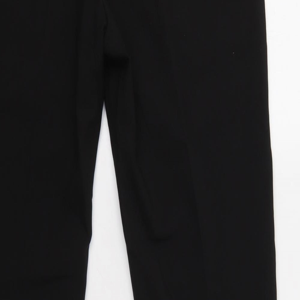 Select Womens Black  Polyester Dress Pants Trousers Size 10 L29 in Regular Hook & Loop
