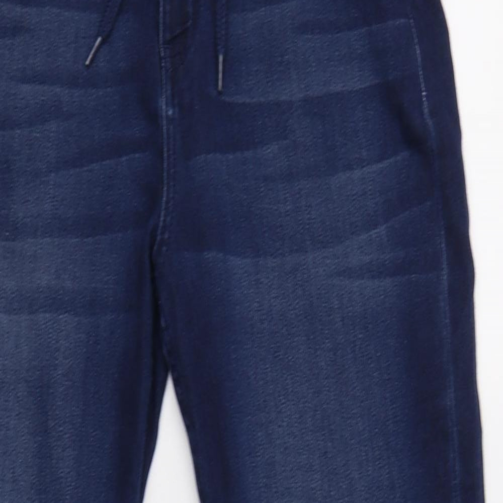 F&F Boys Blue  Cotton Straight Jeans Size 10-11 Years  Regular Drawstring