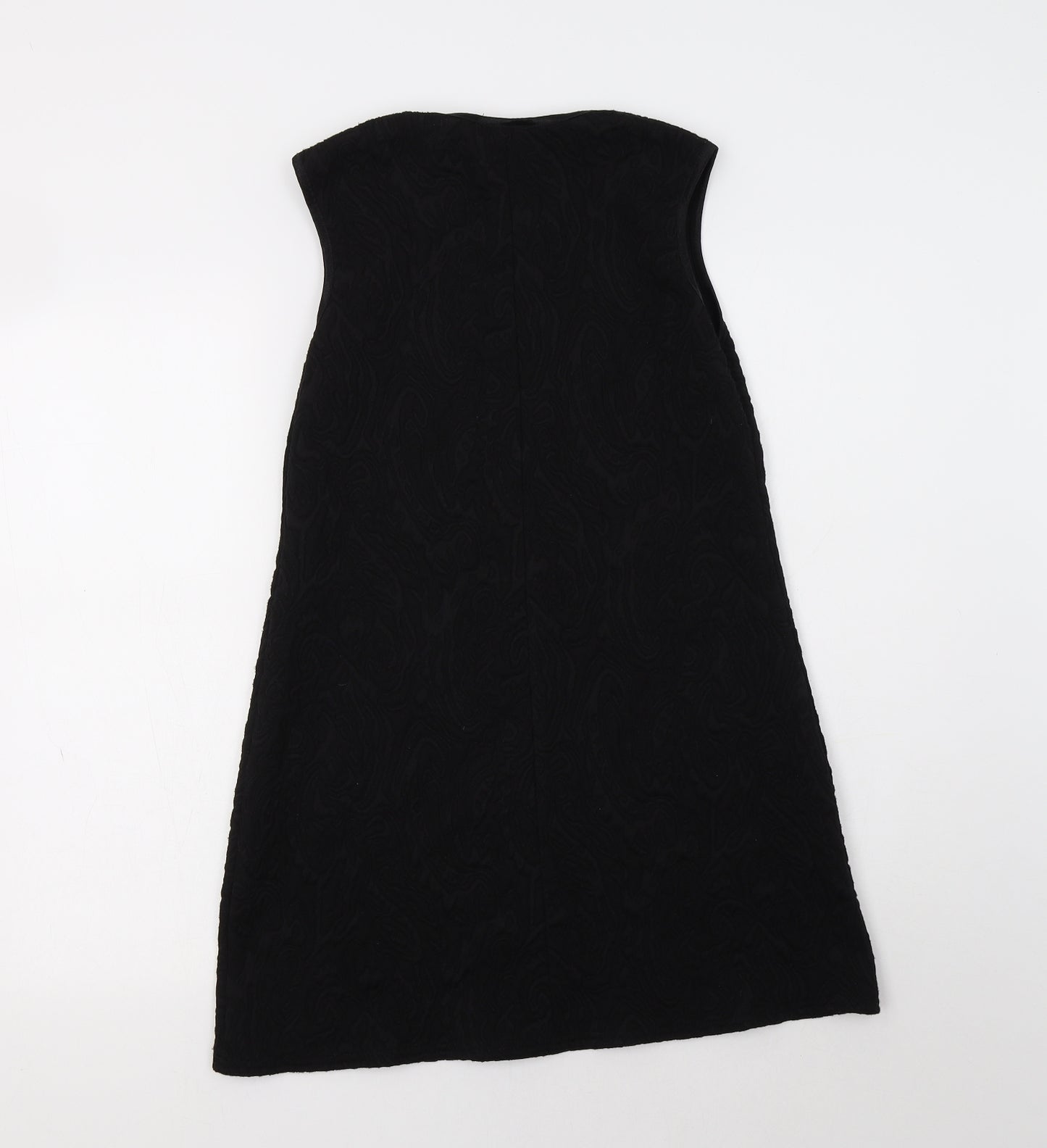Amaya Womens Black Paisley  A-Line  Size 14  Round Neck