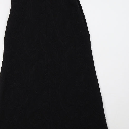 Amaya Womens Black Paisley  A-Line  Size 14  Round Neck