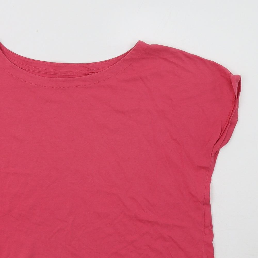 NEXT Womens Pink  Cotton Basic Polo Size 8 Crew Neck