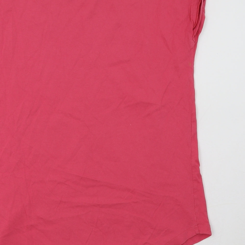 NEXT Womens Pink  Cotton Basic Polo Size 8 Crew Neck