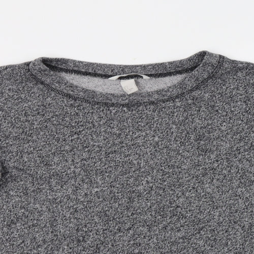 H&M Womens Grey  Cotton Pullover Sweatshirt Size S