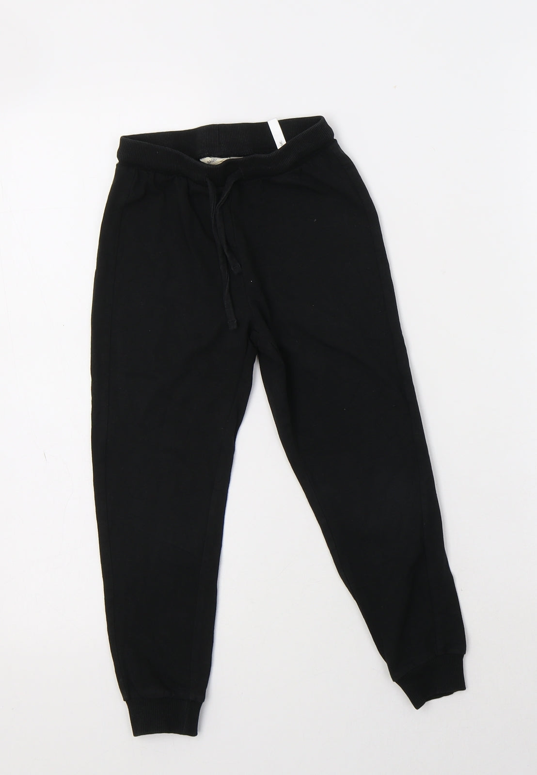 H&M Boys Black  Cotton Jogger Trousers Size 4-5 Years  Regular Drawstring