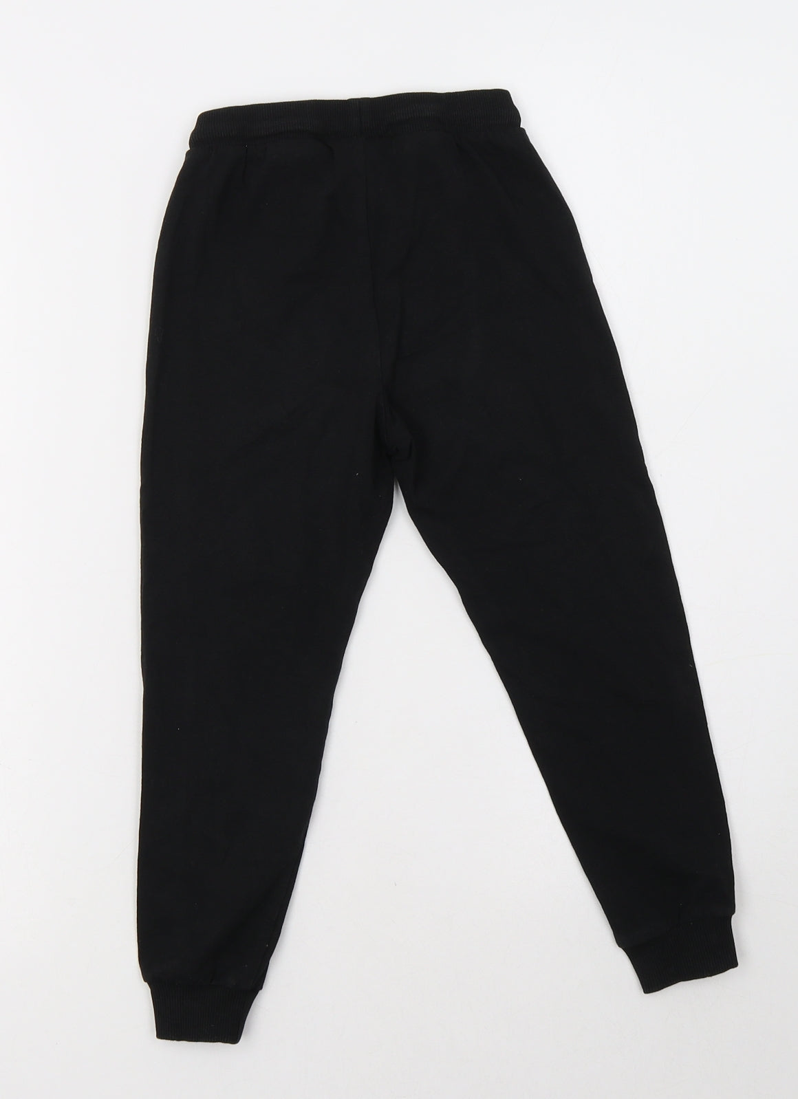 H&M Boys Black  Cotton Jogger Trousers Size 4-5 Years  Regular Drawstring