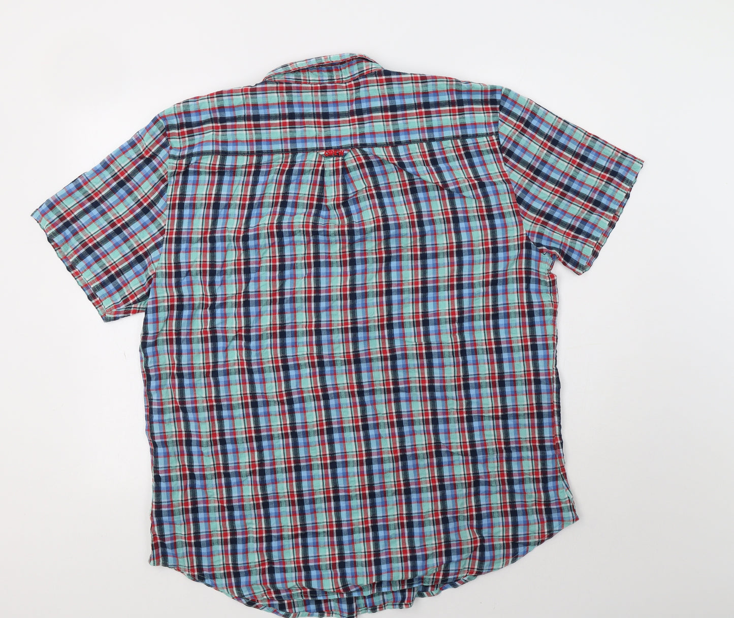 Crew Clothing Mens Multicoloured Check Cotton  Button-Up Size 2XL Collared Button