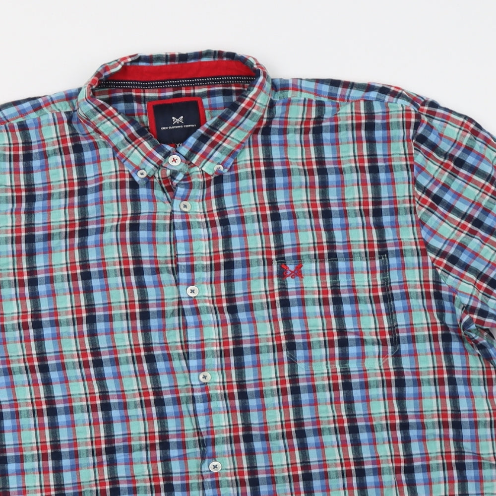 Crew Clothing Mens Multicoloured Check Cotton  Button-Up Size 2XL Collared Button