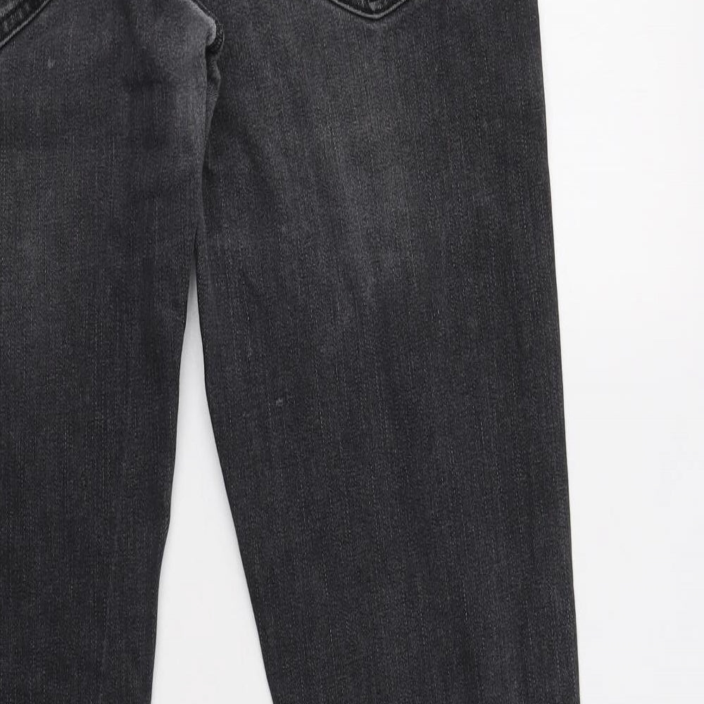 River Island Mens Grey  Cotton Skinny Jeans Size 32 L32 in Regular Button