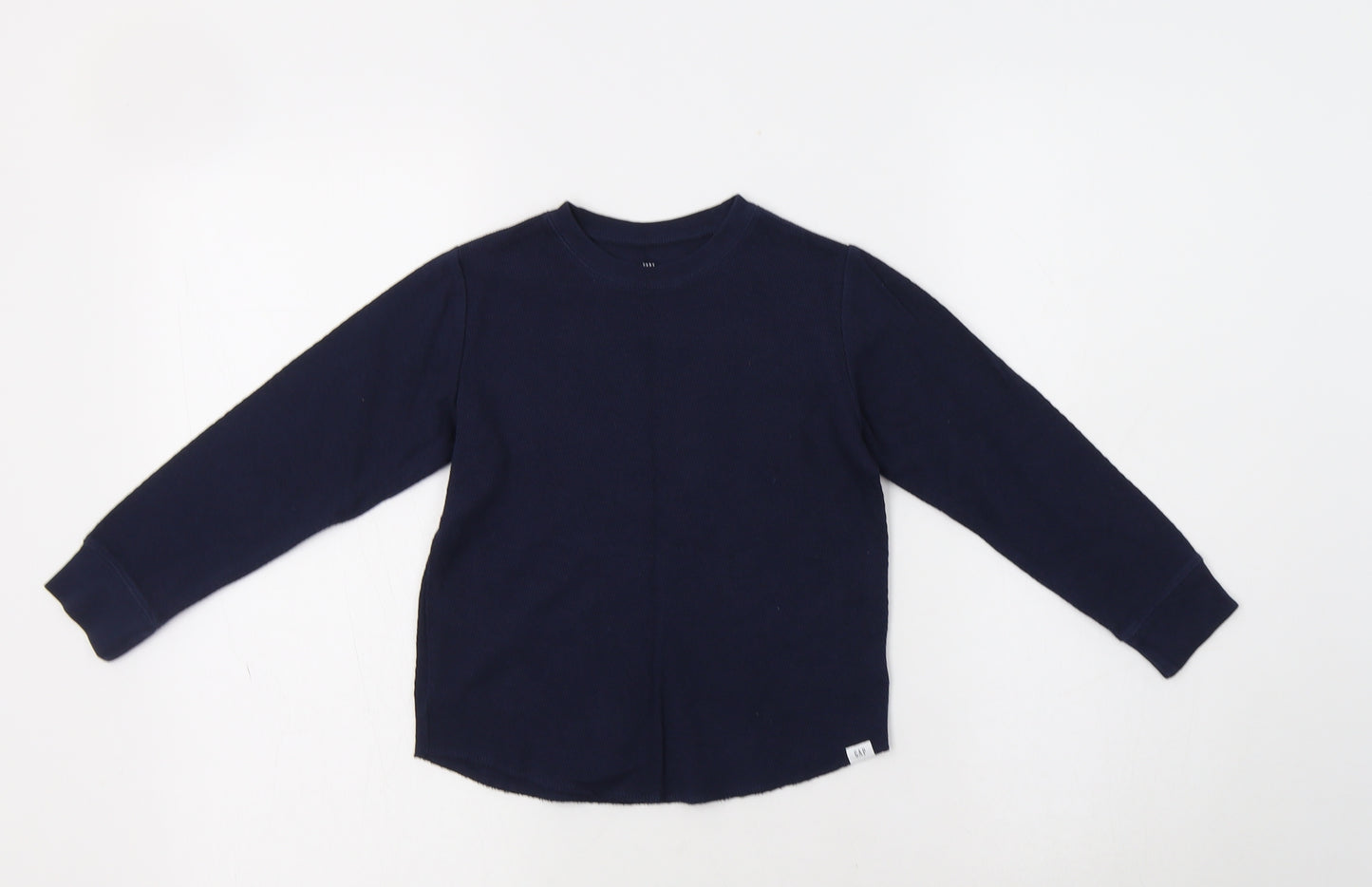 Gap Boys Blue Crew Neck  Cotton Pullover Jumper Size 5 Years