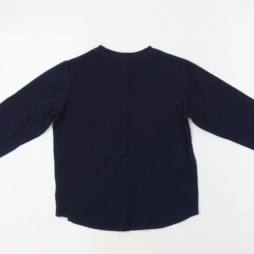 Gap Boys Blue Crew Neck  Cotton Pullover Jumper Size 5 Years