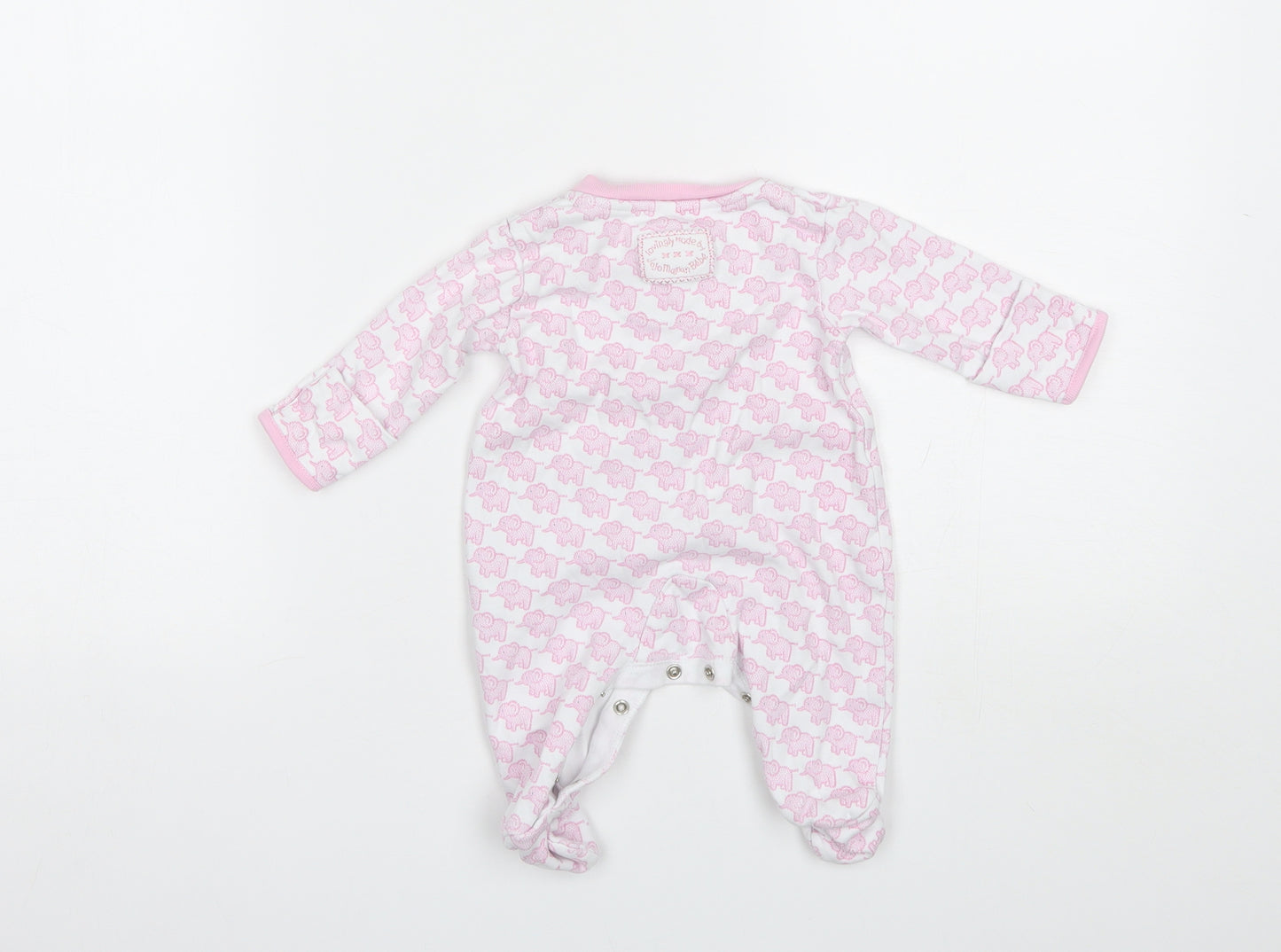 JoJo Maman Bébé Baby Pink  Cotton Romper One-Piece Size 0-3 Months