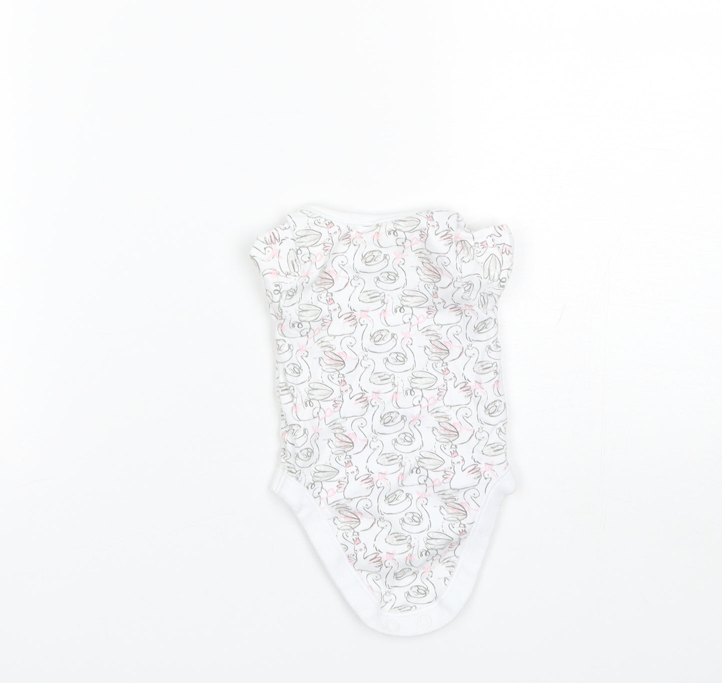 George Baby White  Cotton Romper One-Piece Size 0-3 Months