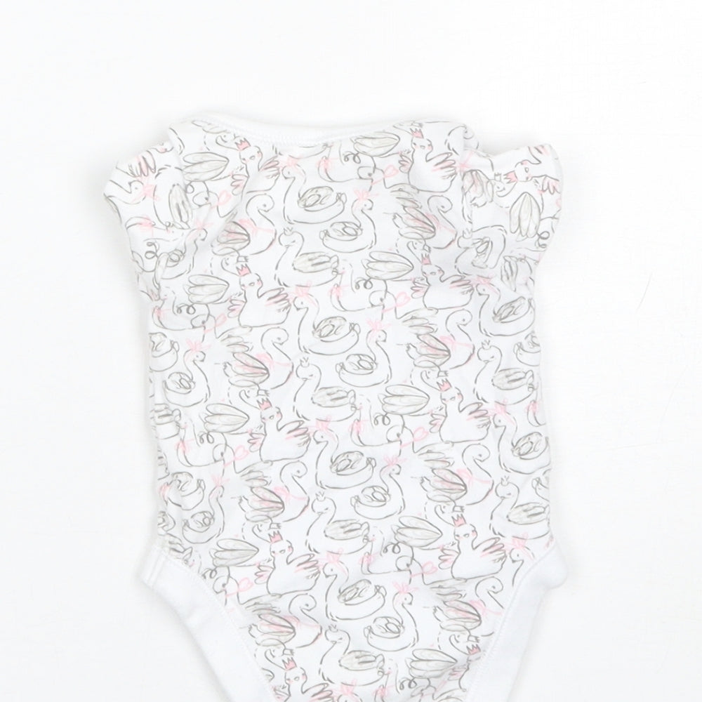 George Baby White  Cotton Romper One-Piece Size 0-3 Months